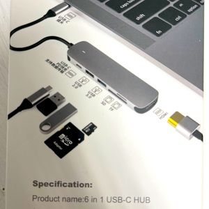 USB C to HDMI,6 in 1,excellent to connect a MacBook Pro or laptop to ext monitor